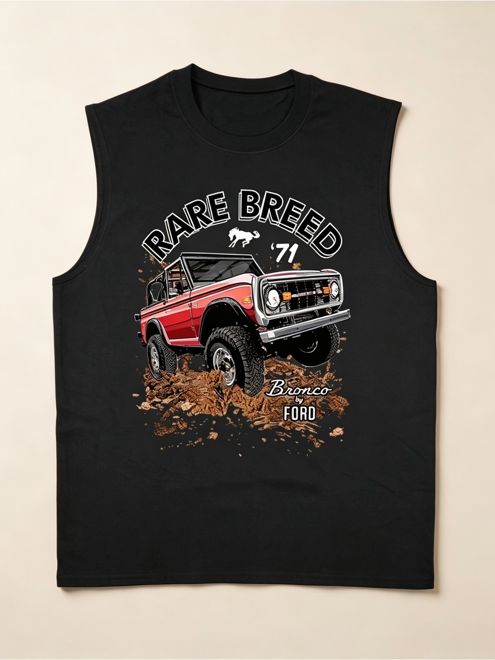 Ford Bronco T-shirt Mens Muscle Tee Sleeveless Shirt